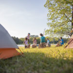 Scouts at campsite